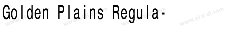 Golden Plains Regula字体转换